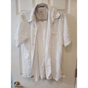 Quiksilver Waterman Collection Comfort Fit White Short Sleeve Button Up Shirt M